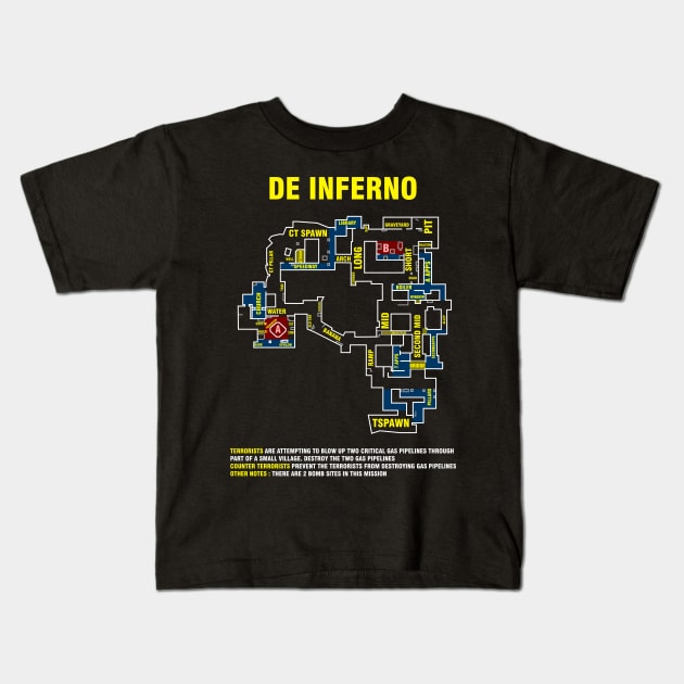 T-Shirt Csgo Inferno map Kids T-Shirt by mrcatguys